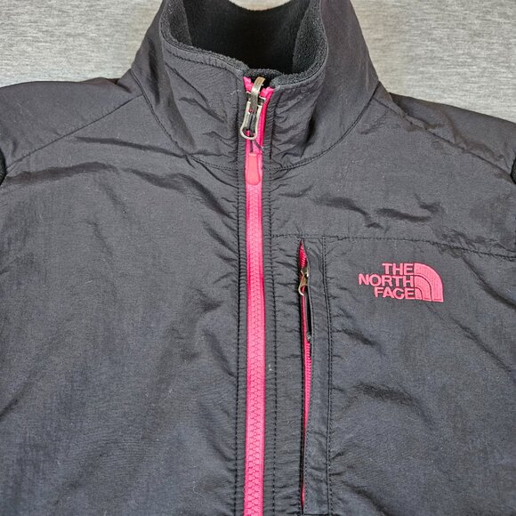 The North Face Jacket Women's Size S/p Denali Polartec Recycle Fleece Black/Pink - Picture 3 of 11